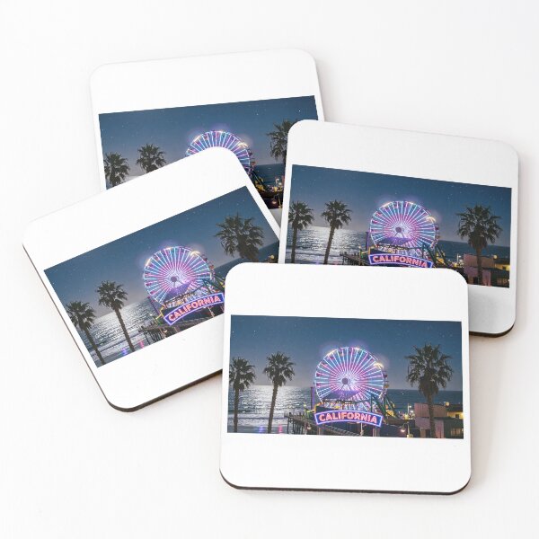Item preview, *Neon CALIFORNIA Pier Night - Ferris Wheel & Palm Trees Beach Design* designed and sold by Petringo.