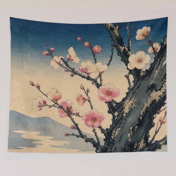 Item preview, Japanese Plum - Vintage Traditional Ukiyo-e Woodblock Print Style designed and sold by bapupa.