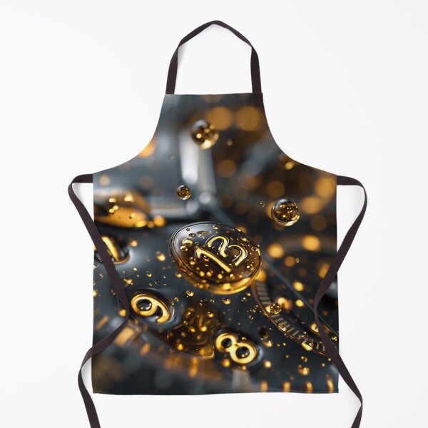 Item preview, Golden Liquid Numbers Abstract Tech Art designed and sold by Visual Foundry.