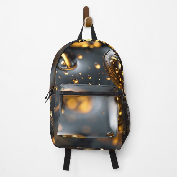 Item preview, Golden Liquid Numbers Abstract Tech Art designed and sold by Visual Foundry.