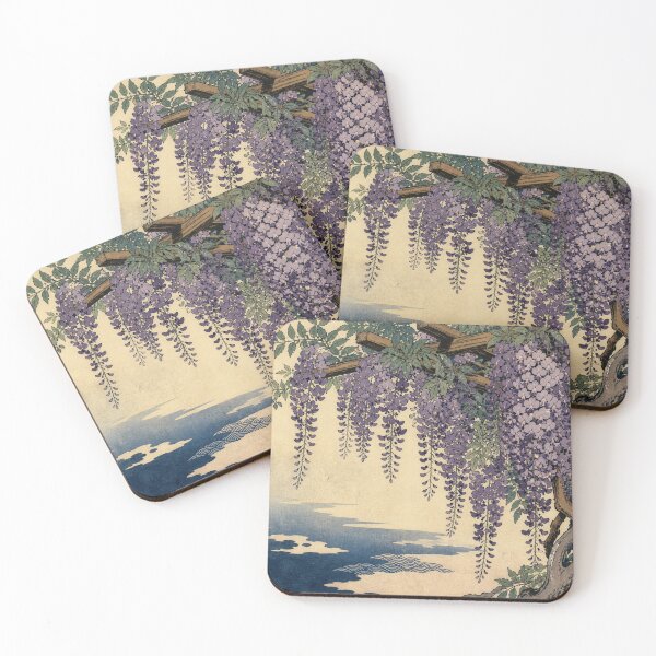 Item preview, Japanese Wisteria - Vintage Traditional Ukiyo-e Woodblock Print Style designed and sold by bapupa.
