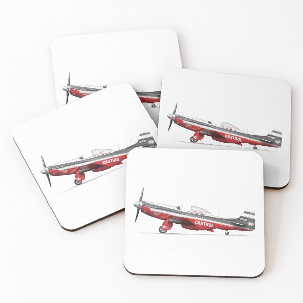 Item preview, NORTH AMERICAN AVIATION P-51 MUSTANG A68-192 VH-FCB CASTROL designed and sold by Grubby Fingers Aircraft Illustration.