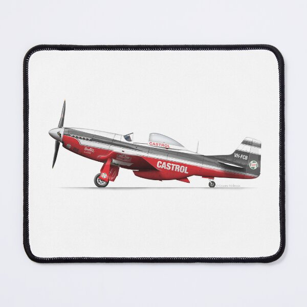 Item preview, NORTH AMERICAN AVIATION P-51 MUSTANG A68-192 VH-FCB CASTROL designed and sold by Grubby Fingers Aircraft Illustration.