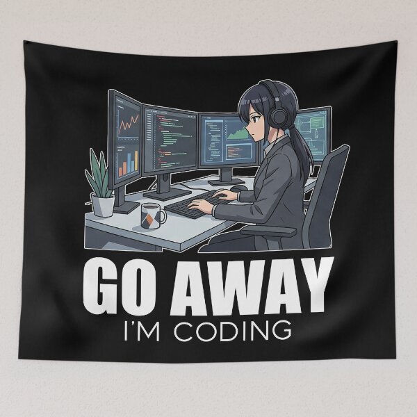 Item preview, Deep Work Developer - Go Away I'm Coding - Professional Tech Aesthetic designed and sold by Osmose-Studio.
