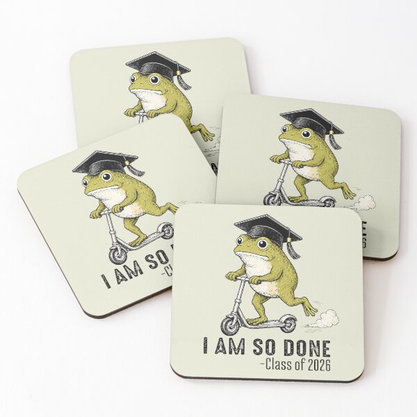 Item preview, I Am So Done Class of 2026 Senior 26, Funny Graduation Frog designed and sold by OndaLifeCo.