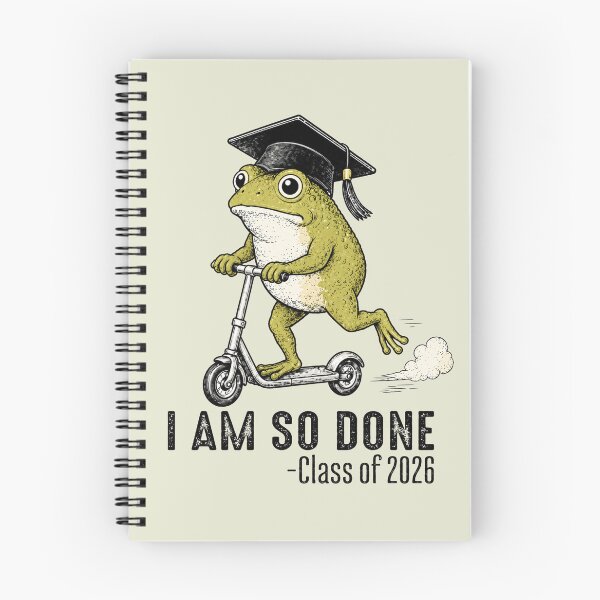 Item preview, I Am So Done Class of 2026 Senior 26, Funny Graduation Frog designed and sold by OndaLifeCo.