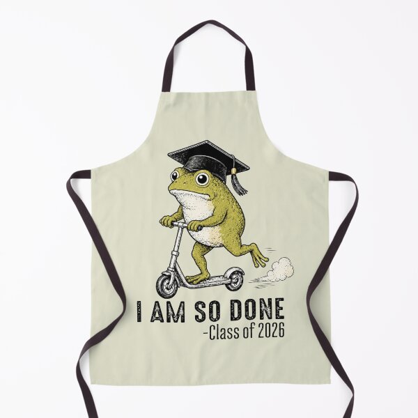 Item preview, I Am So Done Class of 2026 Senior 26, Funny Graduation Frog designed and sold by OndaLifeCo.