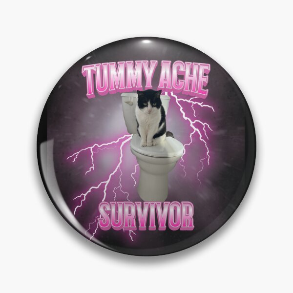 Item preview, Tummy Ache Survivor Cat Graphic  designed and sold by mowsdesigns.
