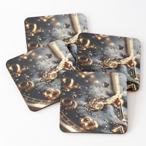 Item preview, Golden Liquid Splash Abstract Art designed and sold by Visual Foundry.