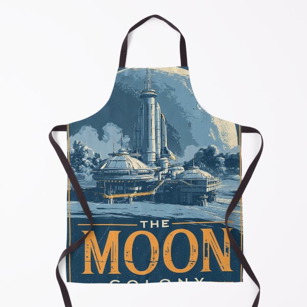 Item preview, The Moon Colony Retro Travel Poster designed and sold by Visual Foundry.