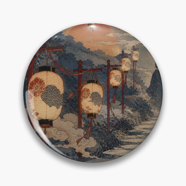 Item preview, Kitsune Lantern-Lit Procession - Vintage Traditional Japanese Ukiyo-e Woodblock Print Style designed and sold by bapupa.