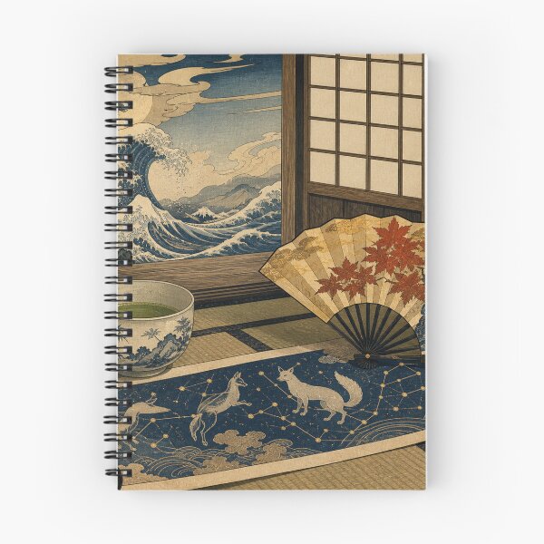 Item preview, Tea with the Kitsune Spirit - Vintage Traditional Japanese Ukiyo-e Woodblock Print Style designed and sold by bapupa.