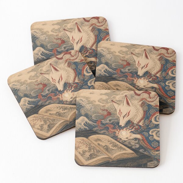 Item preview, Kitsune's Grimoire - Vintage Traditional Japanese Ukiyo-e Woodblock Print Style designed and sold by bapupa.