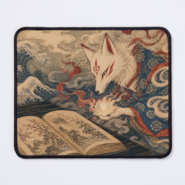 Item preview, Kitsune's Grimoire - Vintage Traditional Japanese Ukiyo-e Woodblock Print Style designed and sold by bapupa.