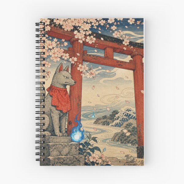 Item preview, Kitsune's Shrine - Vintage Traditional Japanese Ukiyo-e Woodblock Print Style designed and sold by bapupa.