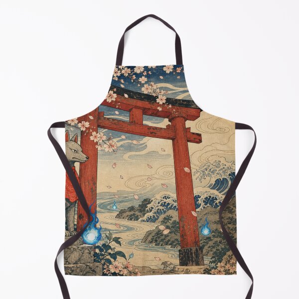 Item preview, Kitsune's Shrine - Vintage Traditional Japanese Ukiyo-e Woodblock Print Style designed and sold by bapupa.