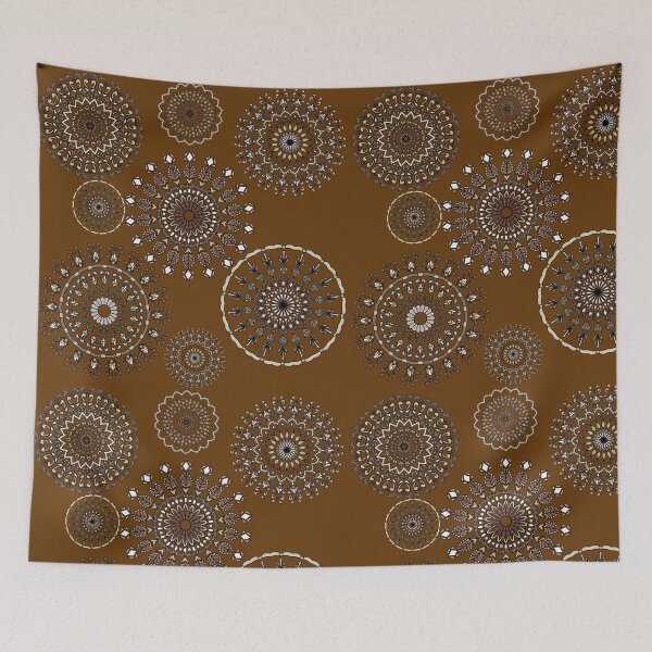 Item preview, Rustic Mandalas on Brown  designed and sold by JaygiesDesign.