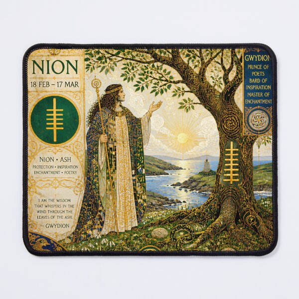 Item preview, The Celtic Tree Calendar III: Gwydion and the Ash | Celtic Mythology Art  designed and sold by Stoneflower-Art.