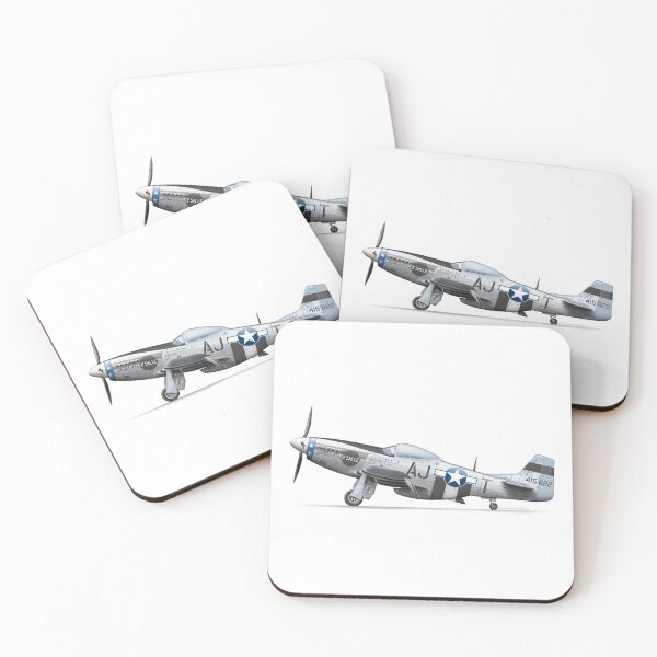 Item preview, NORTH AMERICAN AVIATION P-51 MUSTANG A68-198 N286JB SHORT FUSE SALLEE designed and sold by Grubby Fingers Aircraft Illustration.