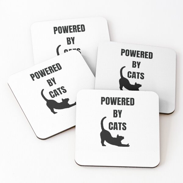 Artikelvorschau, Powered by Cats Funny Cat Lover Shirt entworfen und verkauft von DailyQuestPrint.