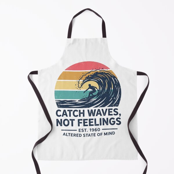 Item preview, Catch Waves Not Feelings Retro Surf Tee designed and sold by Epic Wear Store.