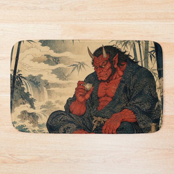 Item preview, Tea with the Oni - Vintage Traditional Japanese Ukiyo-e Woodblock Print Style designed and sold by bapupa.