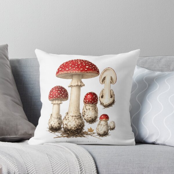 Item preview, AMANITA MUSCARIA | Vintage Mycology Field Guide Art Print designed and sold by LainCellJapan.