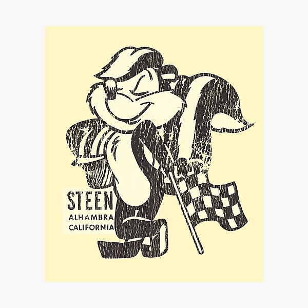 Item preview, 1960s Steen Speed Shop, Alhambra, California - vintage drag racing - aged, hard working shop printworn  designed and sold by retropetrol.