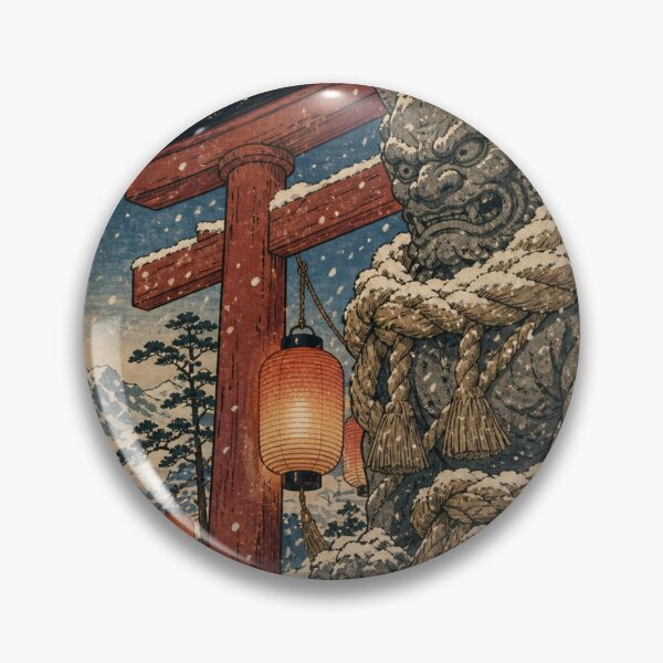 Item preview, Mountain Shrine Oni - Vintage Traditional Japanese Ukiyo-e Woodblock Print Style designed and sold by bapupa.