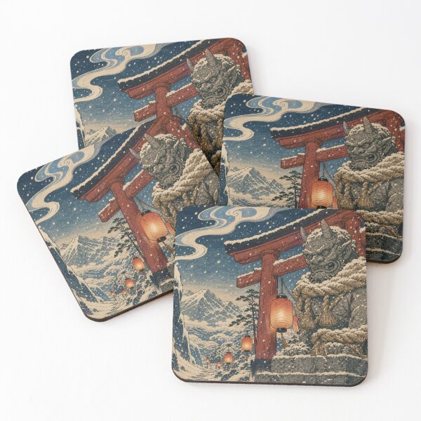 Item preview, Mountain Shrine Oni - Vintage Traditional Japanese Ukiyo-e Woodblock Print Style designed and sold by bapupa.