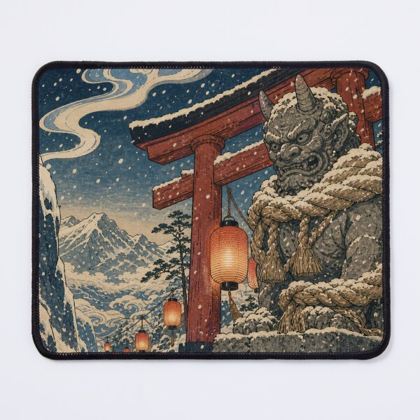 Item preview, Mountain Shrine Oni - Vintage Traditional Japanese Ukiyo-e Woodblock Print Style designed and sold by bapupa.