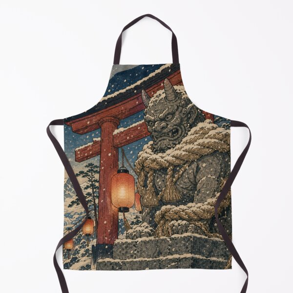 Item preview, Mountain Shrine Oni - Vintage Traditional Japanese Ukiyo-e Woodblock Print Style designed and sold by bapupa.