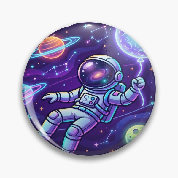 Item preview, Cosmic Astronaut Moon Balloon Sticker designed and sold by redblink store.