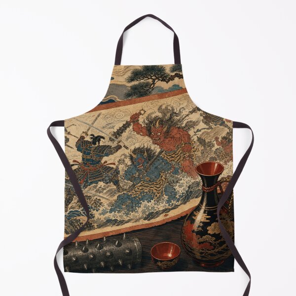Item preview, Scroll of Oni Legends - Vintage Traditional Japanese Ukiyo-e Woodblock Print Style designed and sold by bapupa.