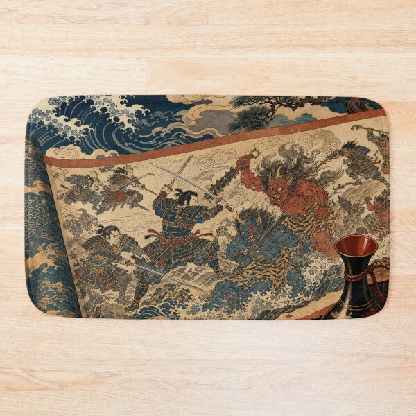 Item preview, Scroll of Oni Legends - Vintage Traditional Japanese Ukiyo-e Woodblock Print Style designed and sold by bapupa.