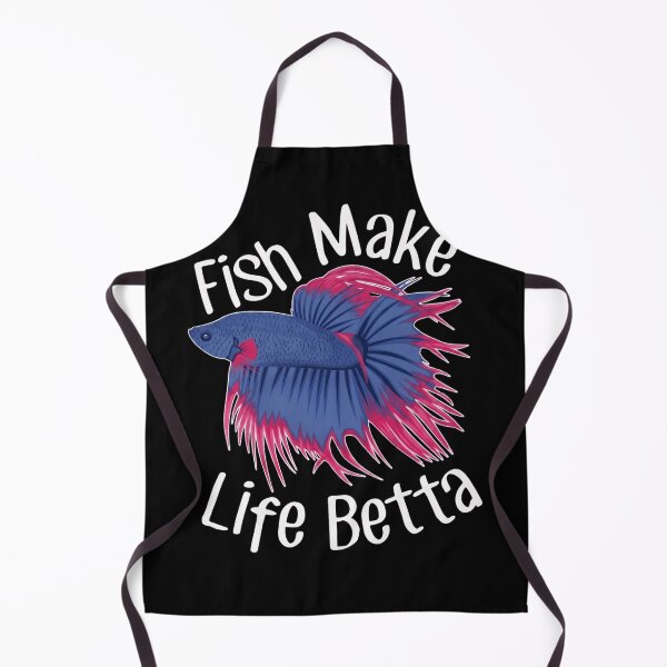 Item preview, Vibrant Blue and Pink Betta Fish - Fish Make Life Betta Pun Illustration designed and sold by haitrieuic96.