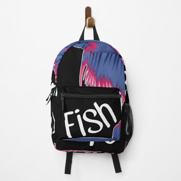Item preview, Vibrant Blue and Pink Betta Fish - Fish Make Life Betta Pun Illustration designed and sold by haitrieuic96.