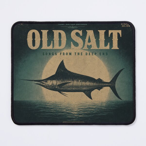 Item preview, Moody Vintage Record Cover (Iconic Fish Silhouette, Retro Typo) designed and sold by Jandedan.