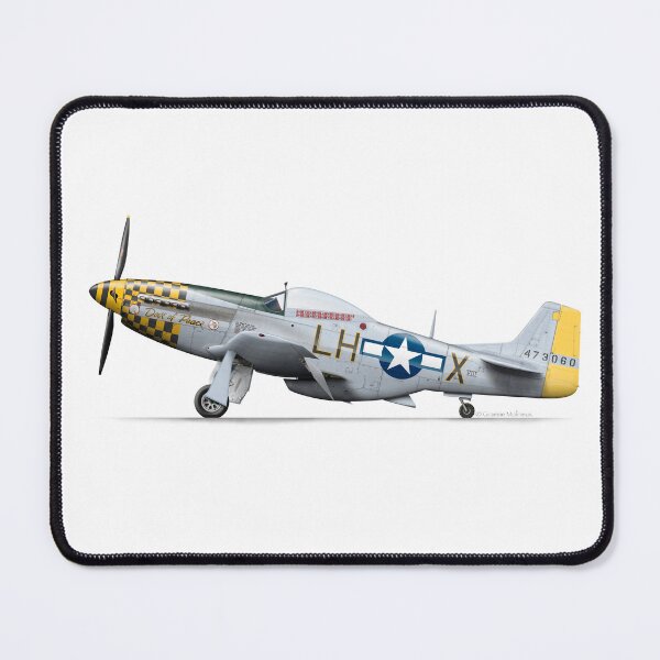 Artikelvorschau, NORTH AMERICAN AVIATION P-51 MUSTANG A68-674 ZK-SAS TAUBE DES FRIEDENS entworfen und verkauft von Grubby Fingers Aircraft Illustration.