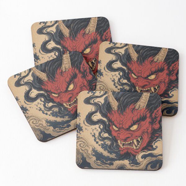 Item preview, Oni Demon Eyes - Vintage Traditional Japanese Ukiyo-e Woodblock Print Style designed and sold by bapupa.