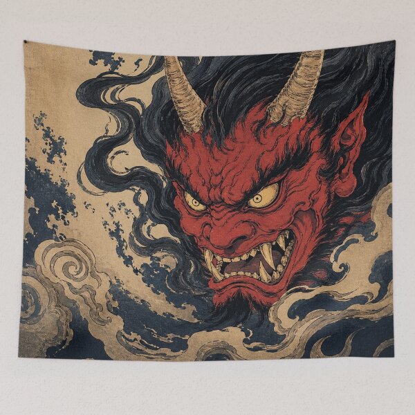 Item preview, Oni Demon Eyes - Vintage Traditional Japanese Ukiyo-e Woodblock Print Style designed and sold by bapupa.