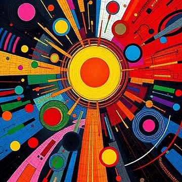 Artwork thumbnail, Abstract Multicolor Geometric by RAISC