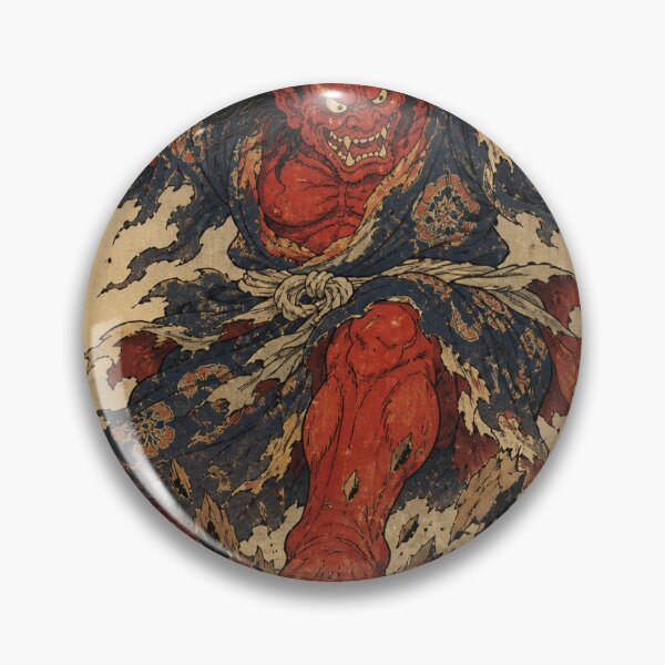 Item preview, Oni Crimson Fury - Vintage Traditional Japanese Ukiyo-e Woodblock Print Style designed and sold by bapupa.