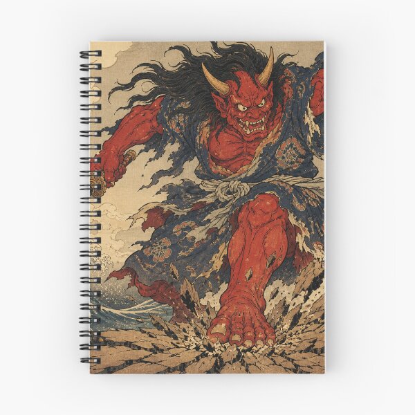 Item preview, Oni Crimson Fury - Vintage Traditional Japanese Ukiyo-e Woodblock Print Style designed and sold by bapupa.