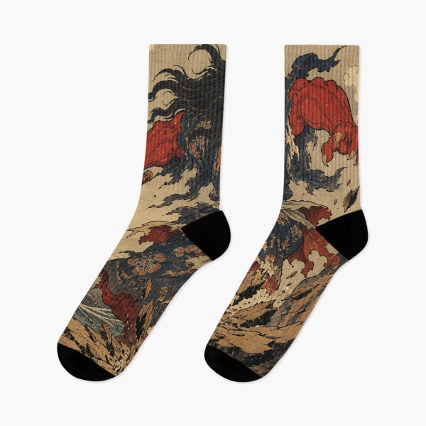 Item preview, Oni Crimson Fury - Vintage Traditional Japanese Ukiyo-e Woodblock Print Style designed and sold by bapupa.