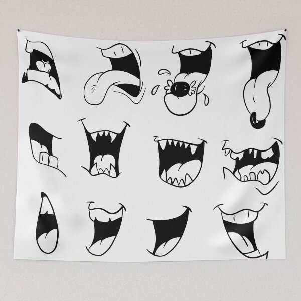 Item preview, Cartoon Expression Mouths Pack - Funny Anime and Comic Style Emotions designed and sold by LYAN-STORE.