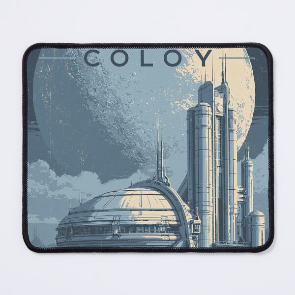 Item preview, The Moon Colony Retro Sci-Fi Poster designed and sold by Visual Foundry.