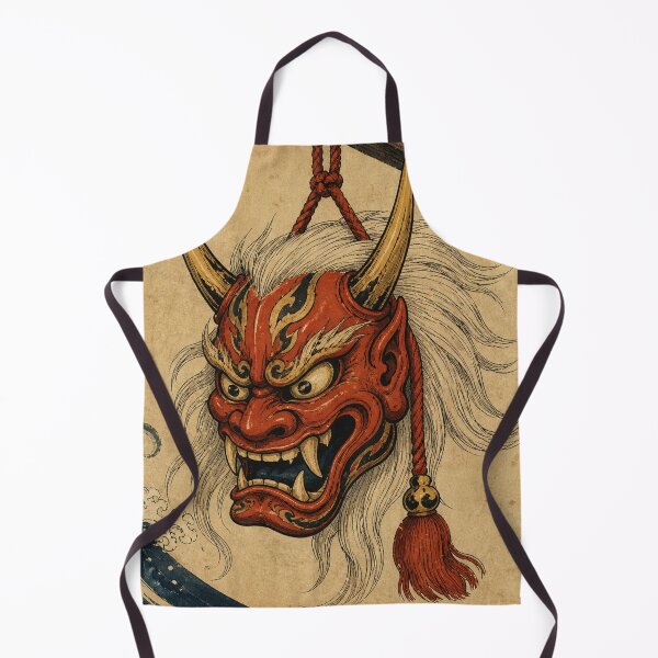 Item preview, Oni Mask - Vintage Traditional Japanese Ukiyo-e Woodblock Print Style designed and sold by bapupa.