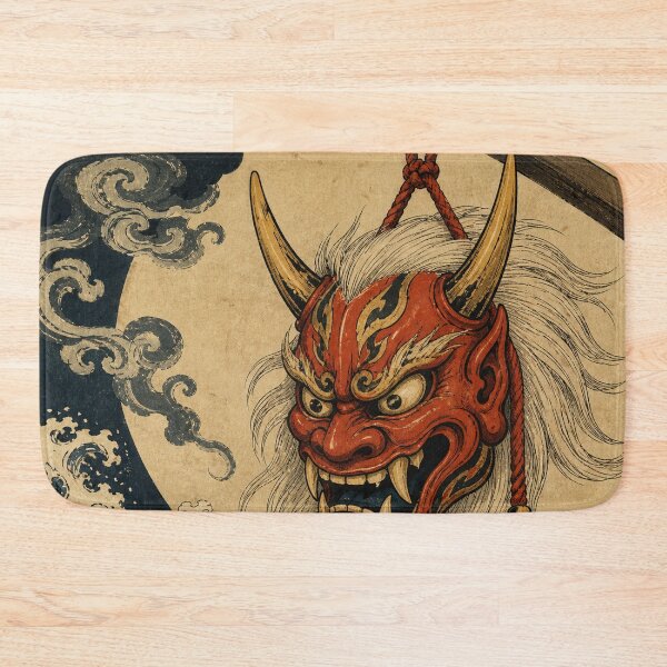 Item preview, Oni Mask - Vintage Traditional Japanese Ukiyo-e Woodblock Print Style designed and sold by bapupa.