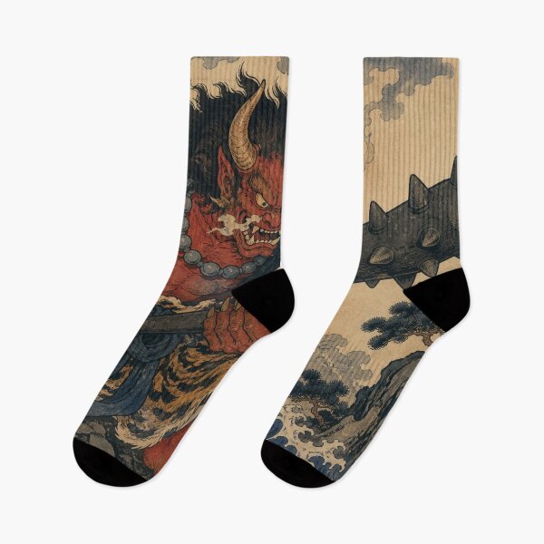 Item preview, Oni Wrath - Vintage Traditional Japanese Ukiyo-e Woodblock Print Style designed and sold by bapupa.